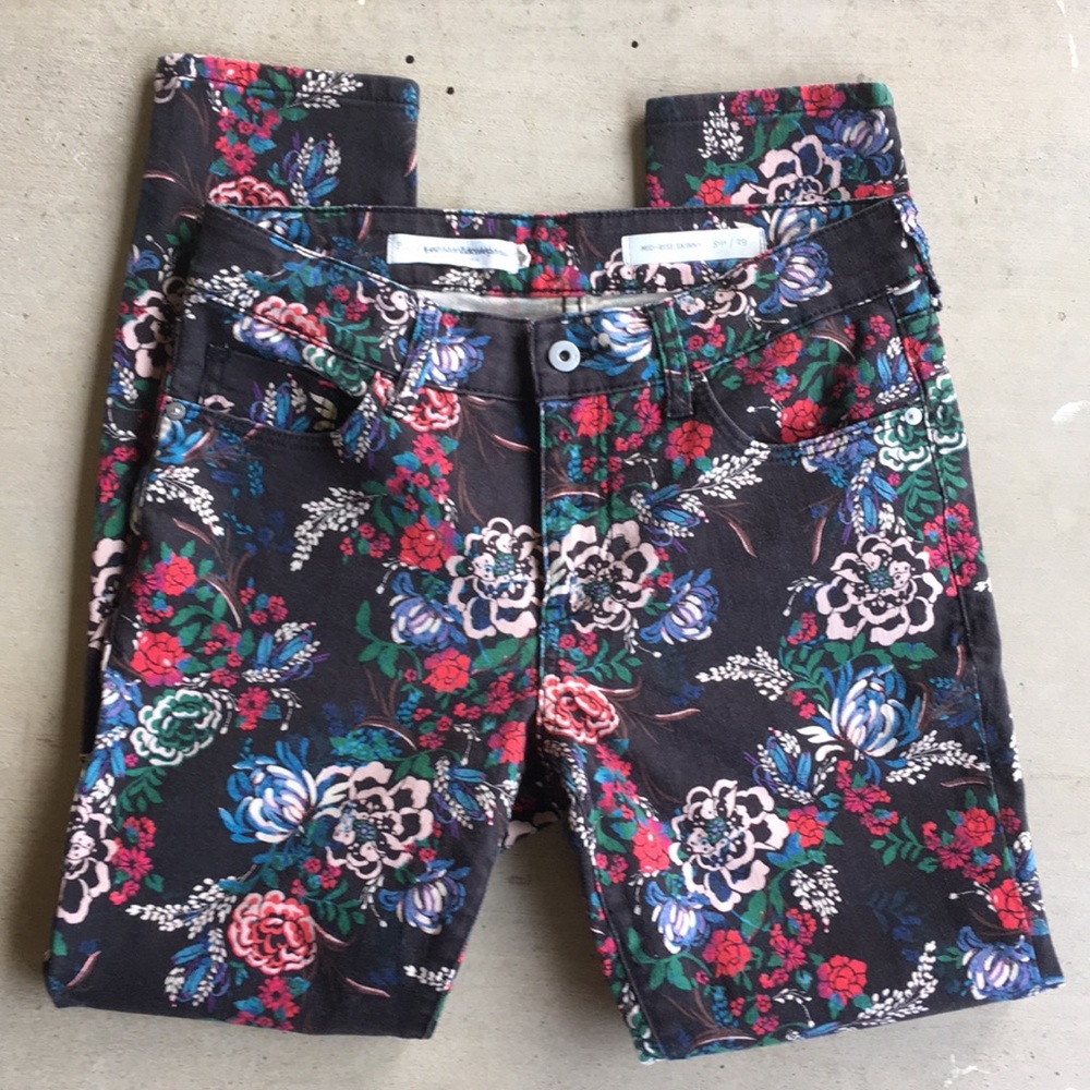ANTHRO Pilcro & the Letterpress FLORAL skinny jean